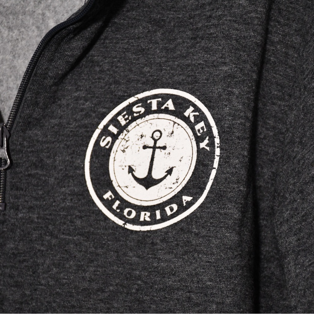 Men's Dark Gray Quarter-Zip Sweater - Picture 2 of 4